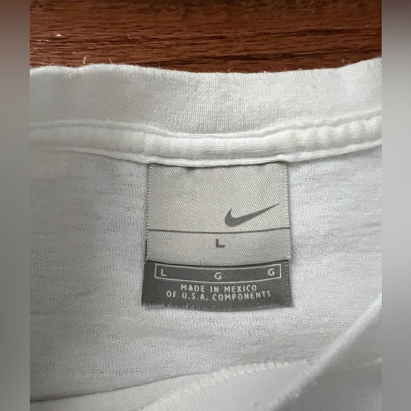 Vintage 90’s White Nike Swoosh T-Shirt Sz L - Picture 4 of 7